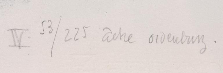 ACKE OLDENBURG, litografi, sign o numr IV 53/225.