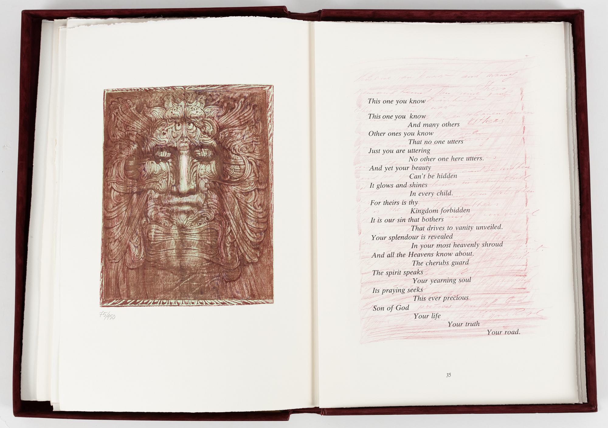 Ernst Fuchs, "Beneath the tree", mapp.  + två inramade.