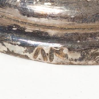 Six silver cups and tray, silver, Iran, 20th century.