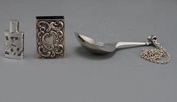 PARTI SILVER, sex delar, mestadels Sverige, 1900-tal, total vikt 407 gram.