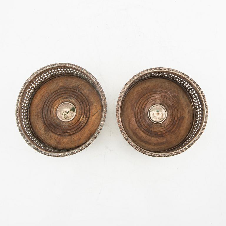 Coasters 1 par nysilver 1900-talets början.