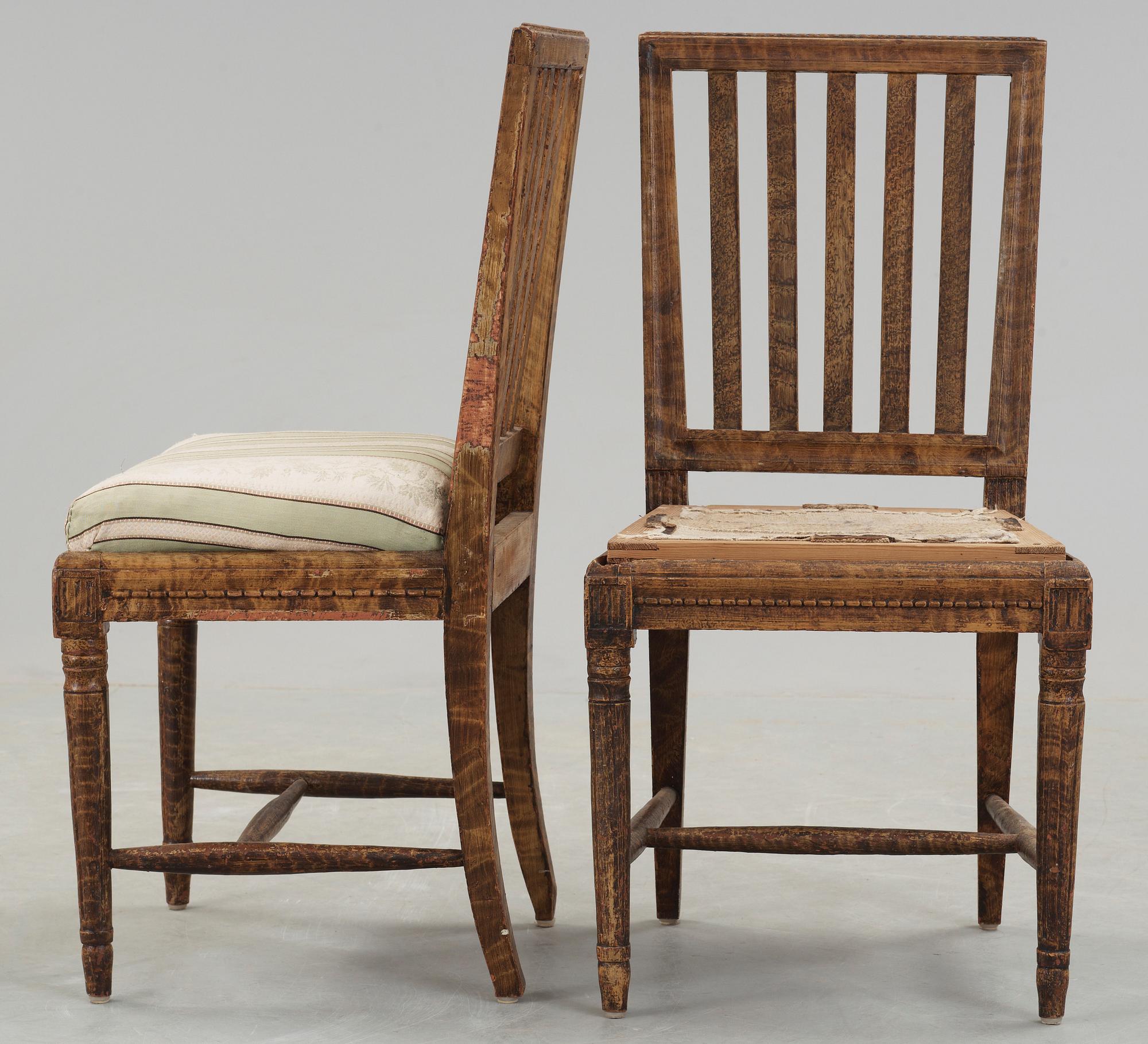 STOLAR, ett par, sengustavianska, 1800-talets första hälft.