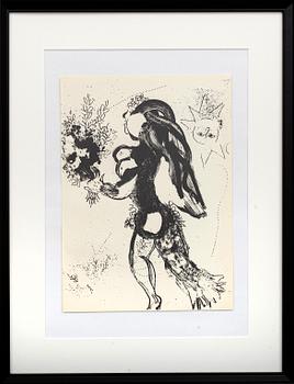 MARC CHAGALL,  lithographe, unsigned, from Chagall Lithographe I 1960.