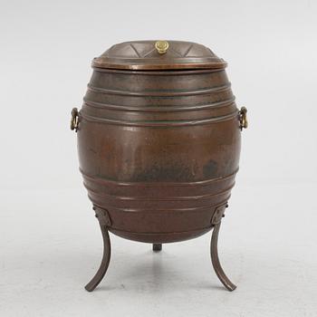 A copper water barrel, 19th Century.