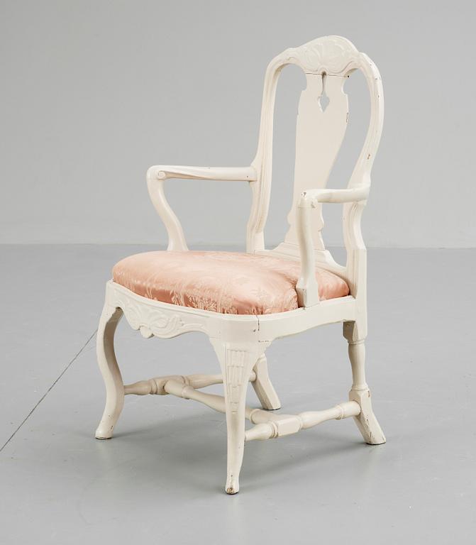 A Swedish Rococo 18th century armchair.