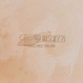 Coffee service, three parts, silver, Kultakeskus Oy, Hämeenlinna,  1976 - 1979.