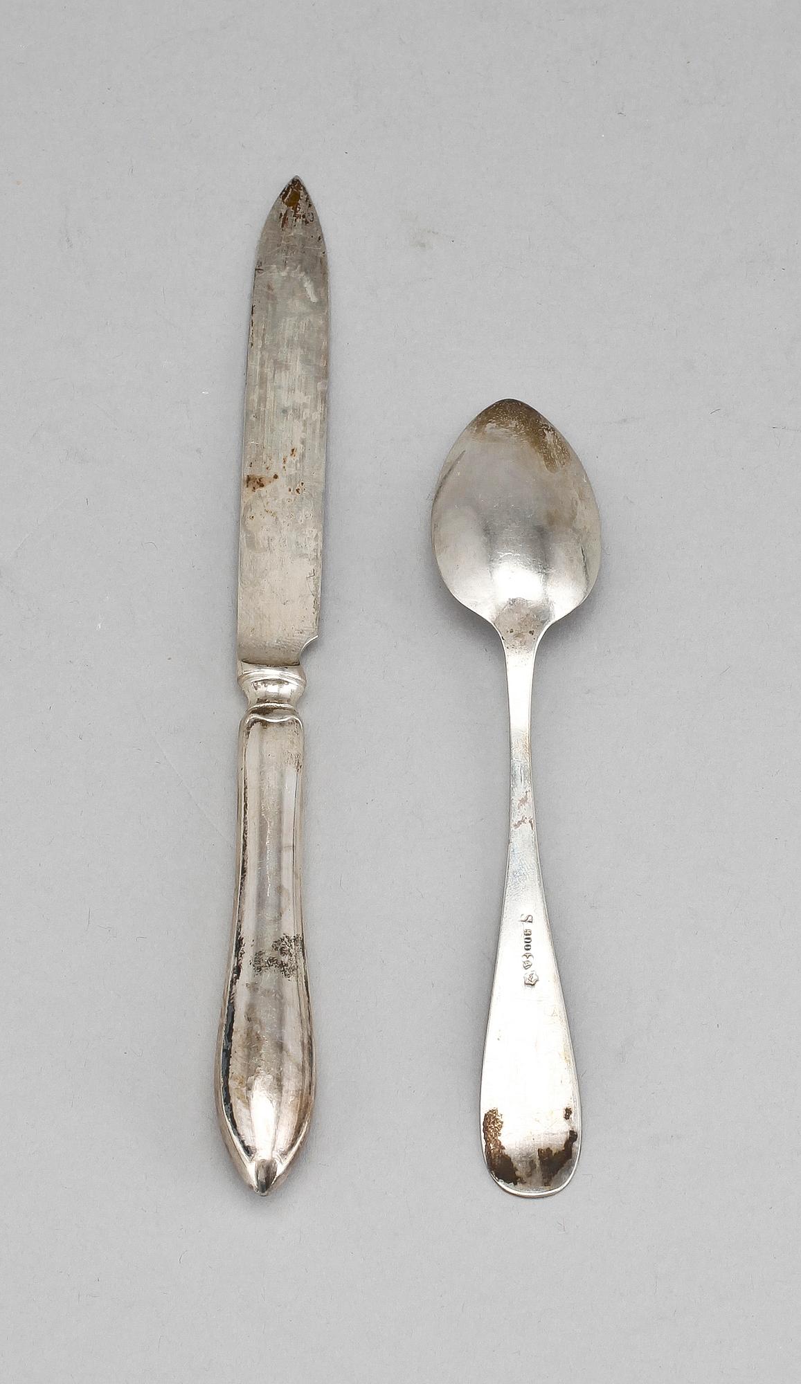 BESTICK, 24 delar, silver. Tyskland 1910/20-tal o Sverige, 1914, tot.vikt ca 420g.