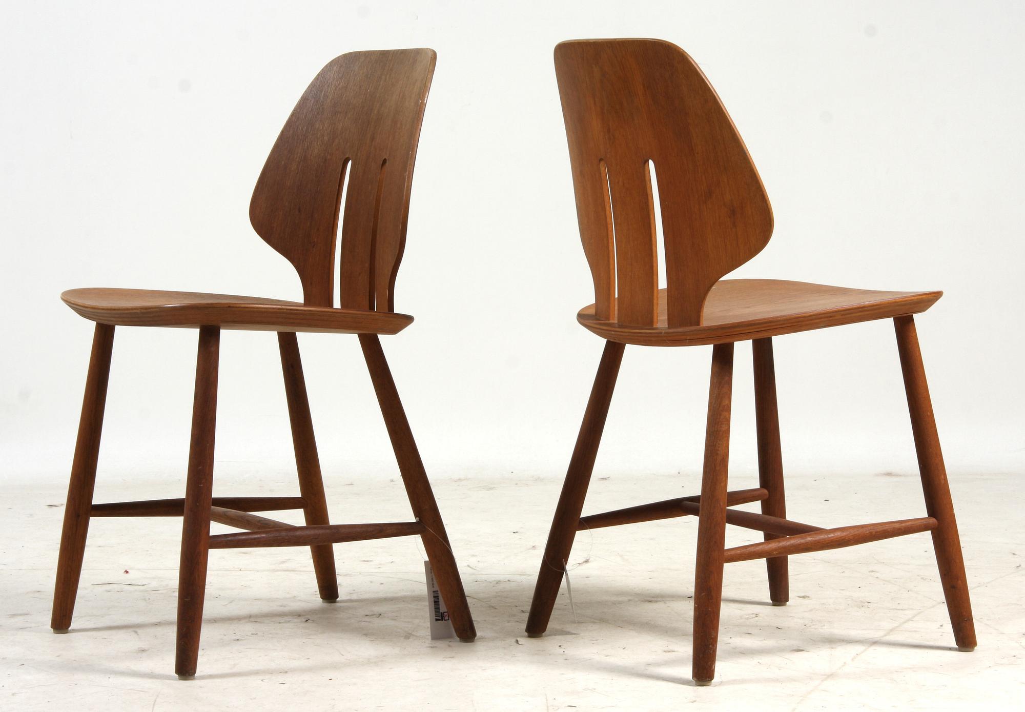 STOLAR, ett par, "J67", Eyvind A Johansson, FDB, Danmark, 1950/1960-tal.