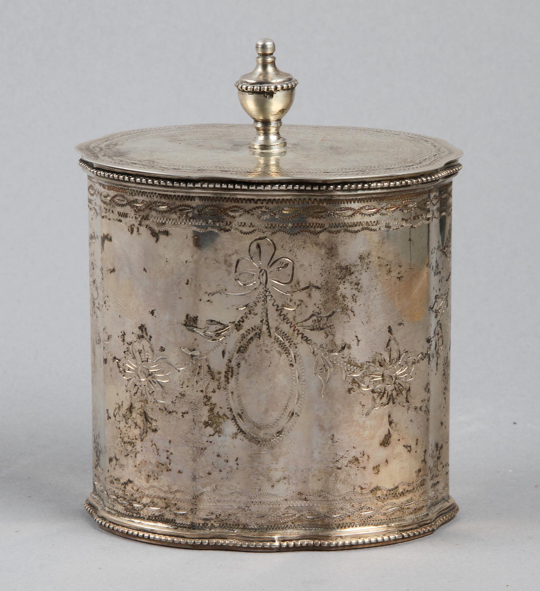 TEBURK, silver, Lissabon, Portugal, 1800/1900-tal. Vikt 350 gram.