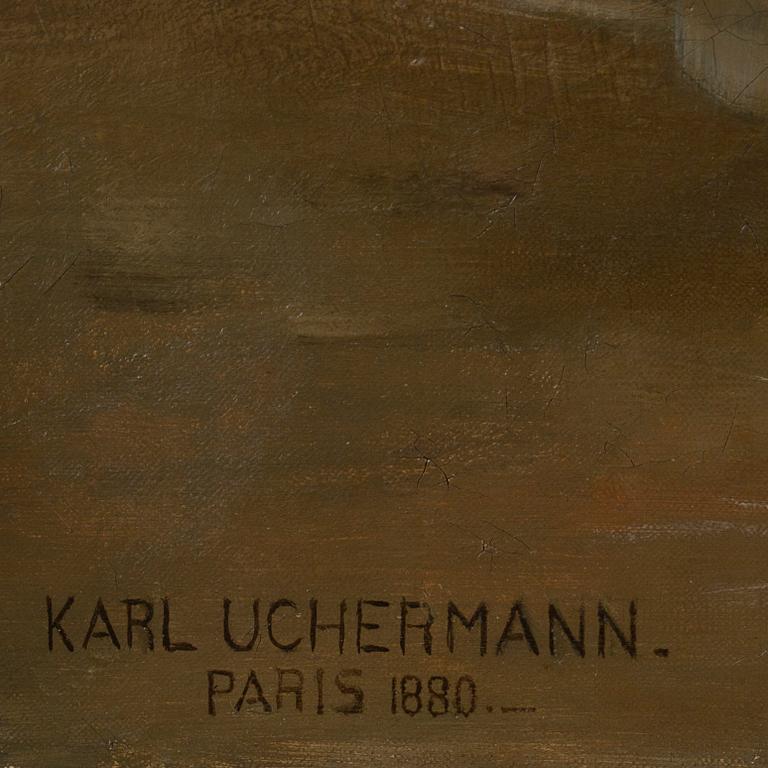 KARL UCHERMANN, oil on canvas, signed and dated Paris 1880.