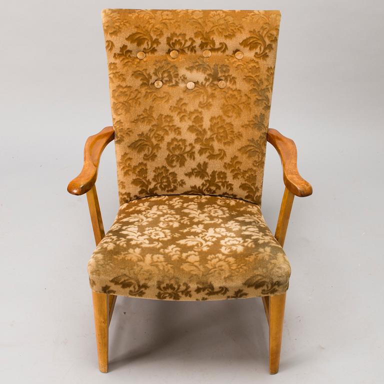 CARL GUSTAF HIORT AF ORNÄS, nojatuoli, "Prinssi", Puunveisto Oy - Träsnideri Ab, 1950-luku.