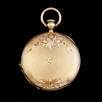 FICKUR, E Francillon, Geneva, 14K guld, savonett, sannolikt 1800-talets andra kvartal.