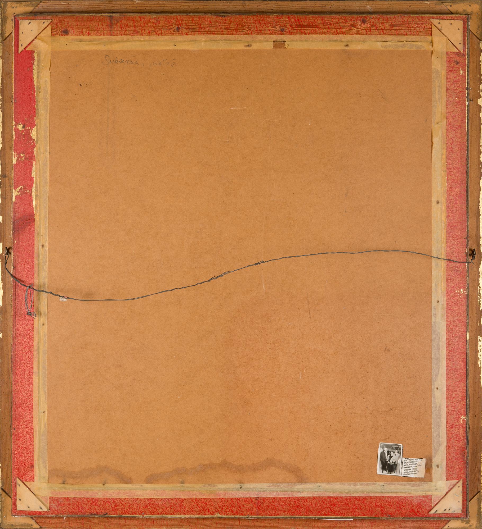 Alpo Keturi, öljy levylle, signeerattu ja päivätty -73.