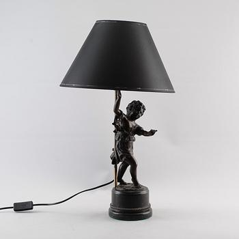 BORDSLAMPA, patinerad brons, samtida.