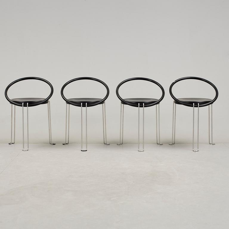 STOLAR, 4 st, "Oblado", design Börje Lindau, Blå Station Åhus. Modern tillverkning.