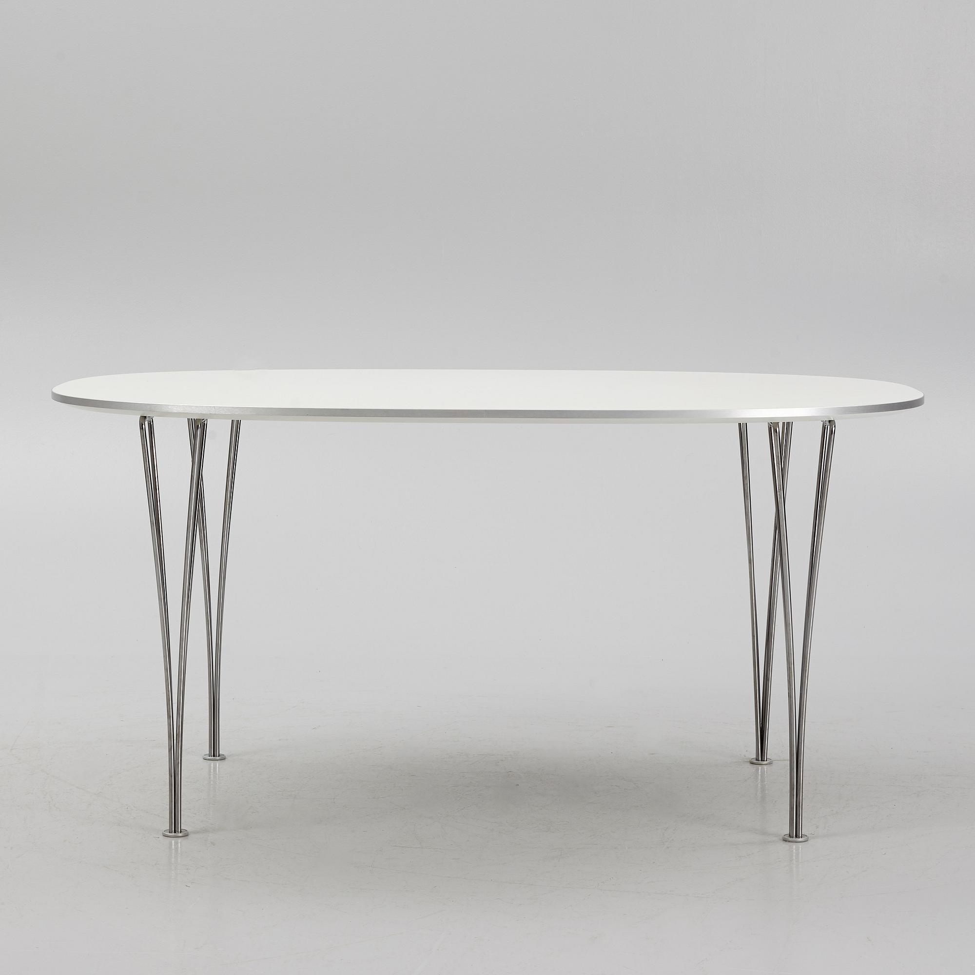 Bruno Mathsson & Piet Hein, matbord, "Superellips",Fritz Hansen, Danmark.