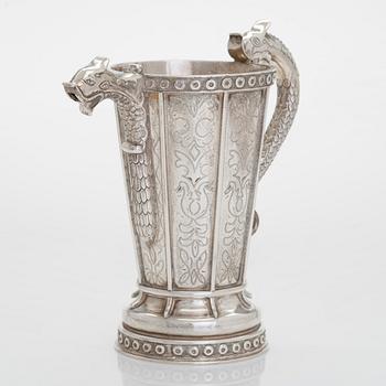 A sterling silver jug, Mexico.