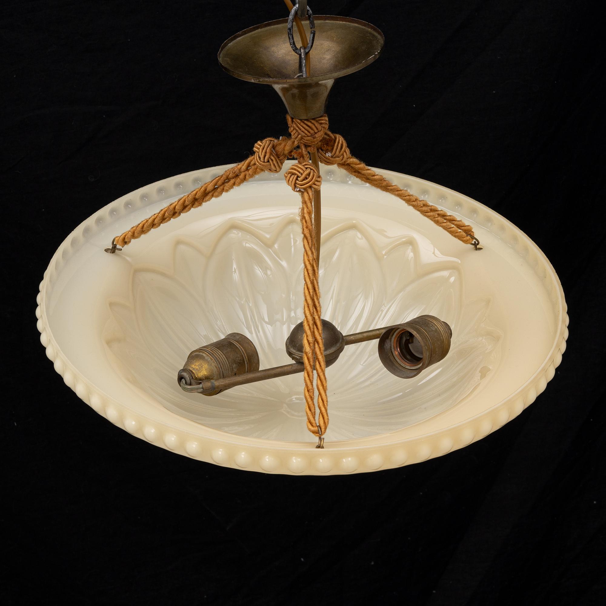 Harald Notini, a model '10073' ceiling light, Arvid Böhlmarks Lampfabrik, 1920's.