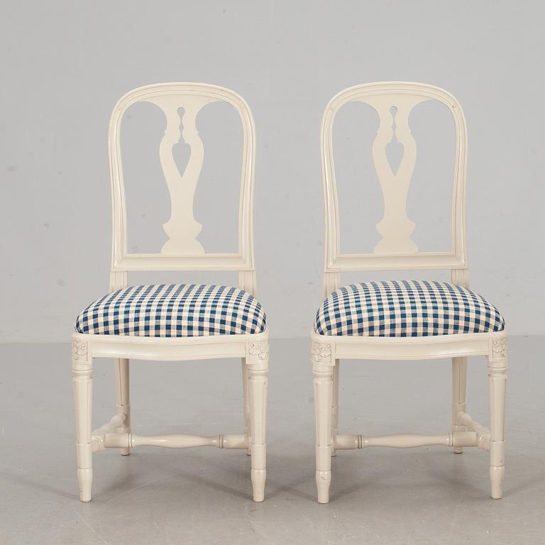 STOLAR, ett par, gustaviansk stil, "Hallunda", IKEAs 1700-talsserie. Sent 1900-tal.