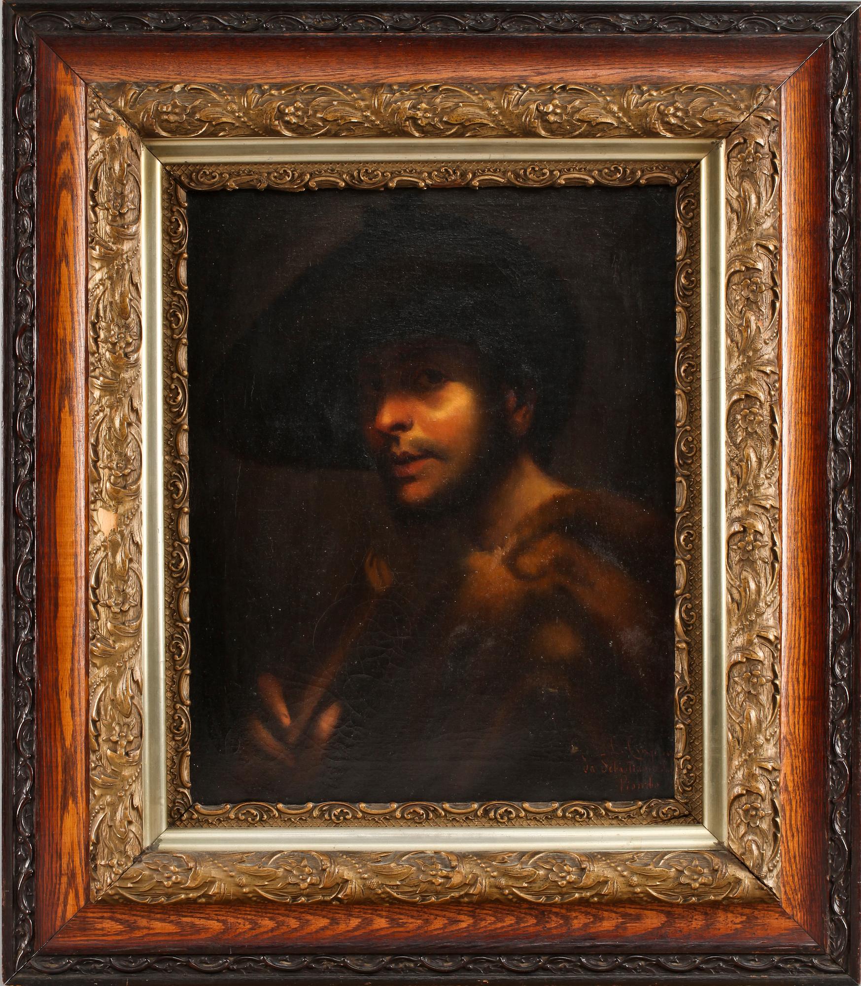 OKÄND KONSTNÄR, olja på duk, sign C. Ciappa.  Omkring 1900.