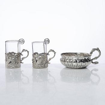 Silver, 11 pieces, including AJ Lignell, Sundsvall, active 1806-1824.