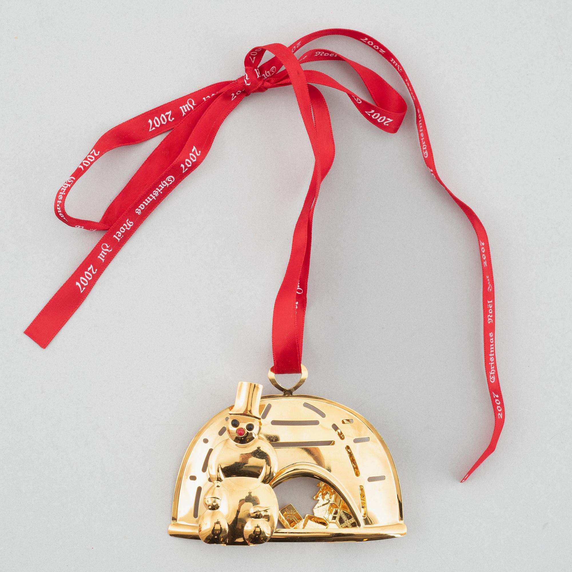 A set of eight Christmas decorations, Georg Jensen, Denmark.