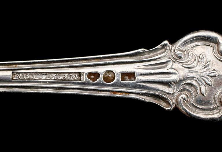 SAMLING BESTICK, silver. Tot vikt 234 g.