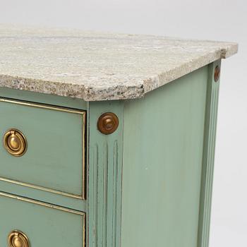 A Gustavian style chest of drawers, mid-20th Century.