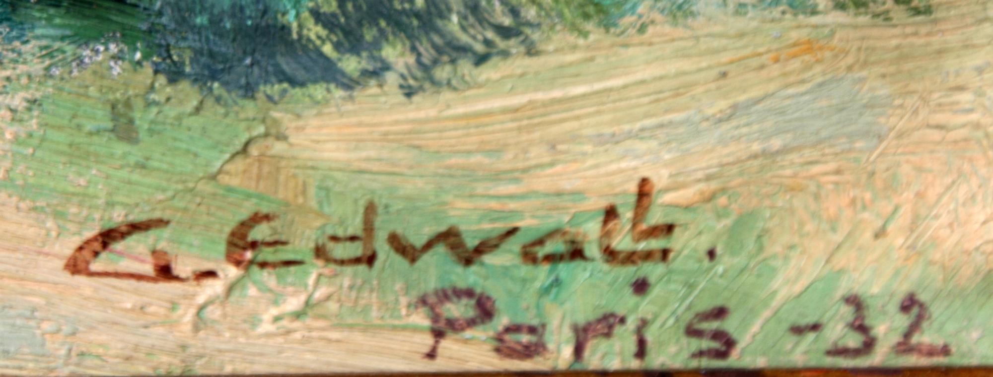 GUSTAV EDWALL, olja på duk, sign o dat Paris -32.