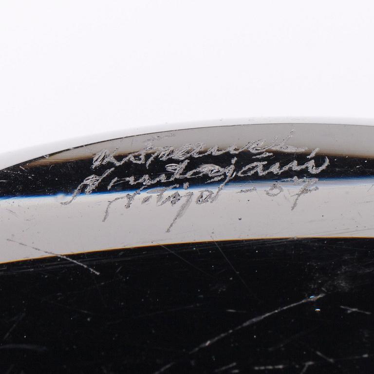 SKÅL, glas, "Videblad" signerad K. Franck, Nuutajärvi Notsjö -57.