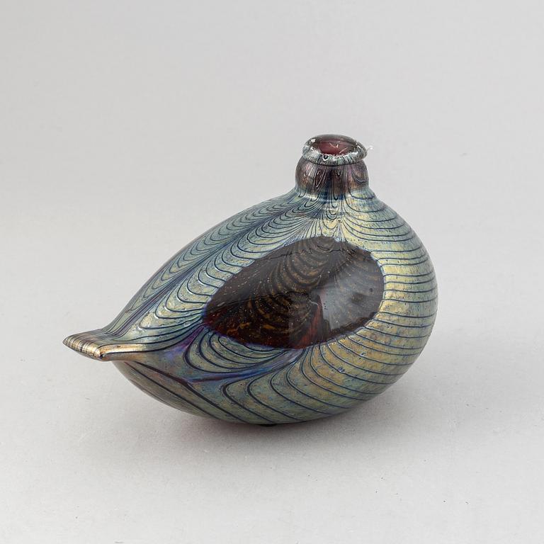 Oiva Toikka, glasskulptur, fågel, Nuutajärvi - Notsjö, signerad.