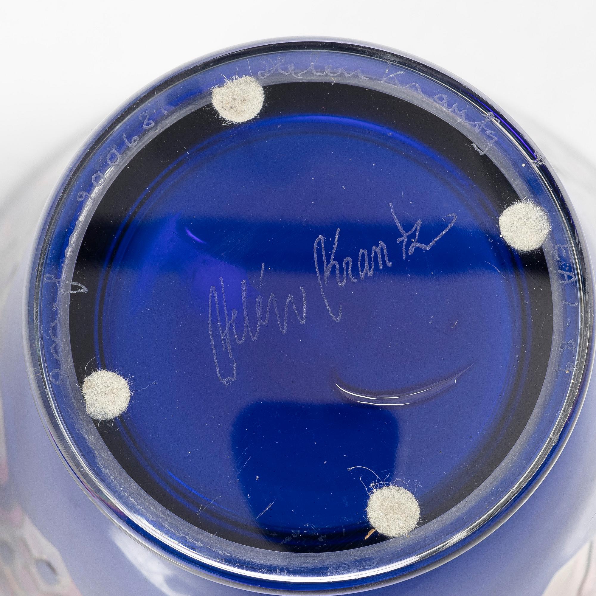 Helén Krantz, vaser, ett par, glas.