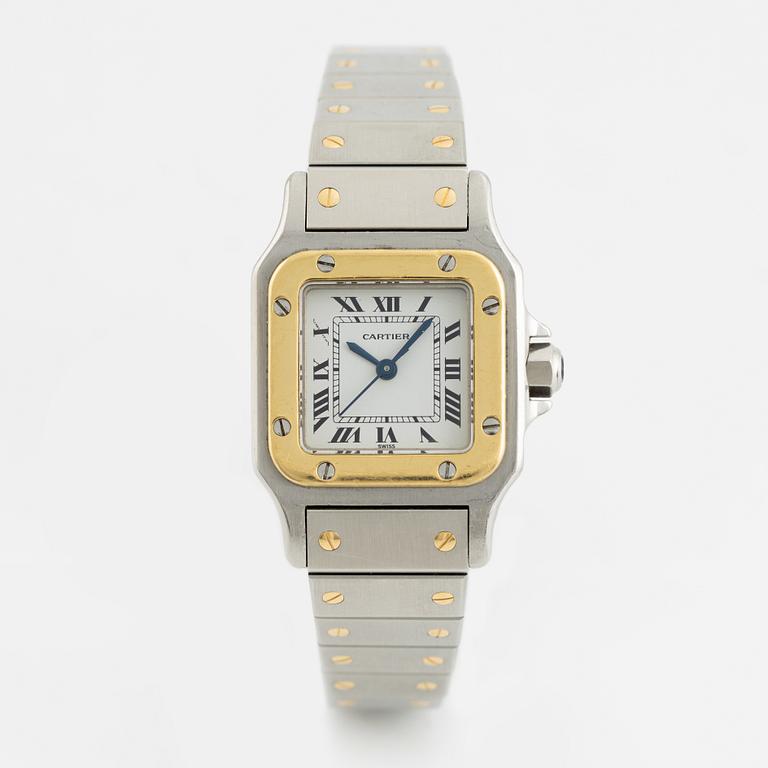 Cartier, Santos Carrée, wristwatch, 23,5 x 23,5 (34,5) mm.