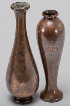 VASER, 3 st, brons, Meji (1868-1912), Japan.