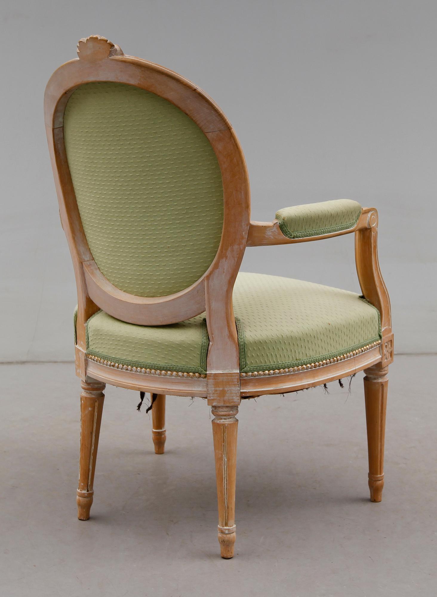 KARMSTOL, gustaviansk stil, 1900-talets mitt.