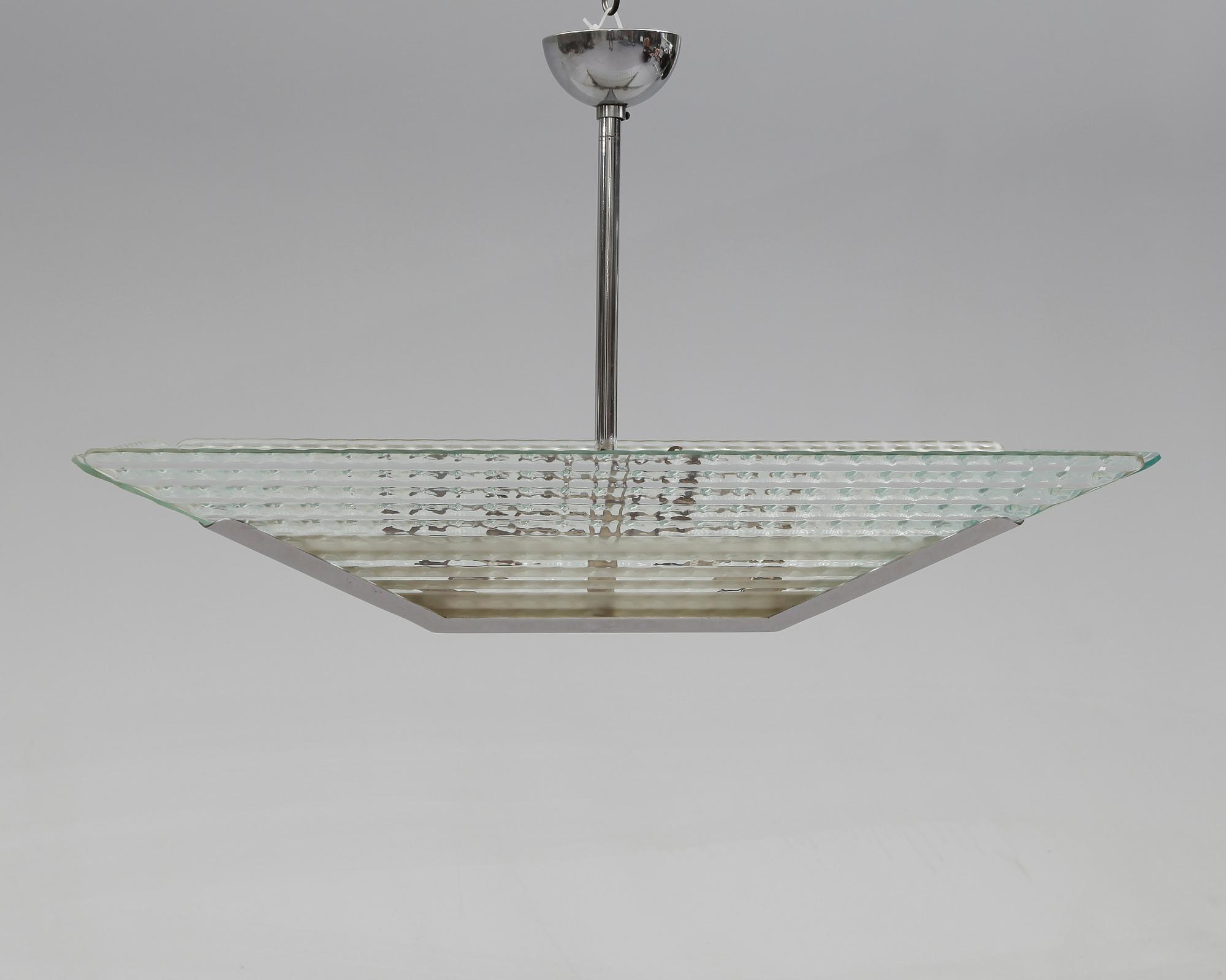TAKLAMPA, art déco, 1900-talets första hälft. Höjd ca 50 cm.