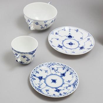 A Royal Copenhagen 'Musselmalet' part dinner service, 70 pieces.