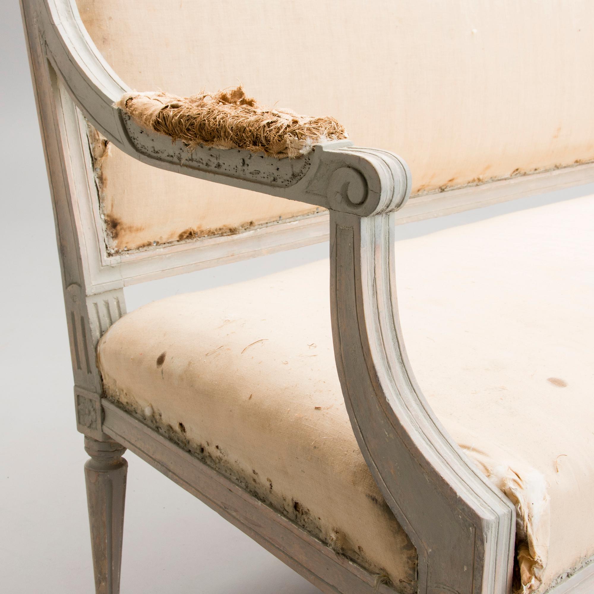 GUSTAVIANSK SOFFA, Stockholmsarbete, 1700-talets slut, Sverige.