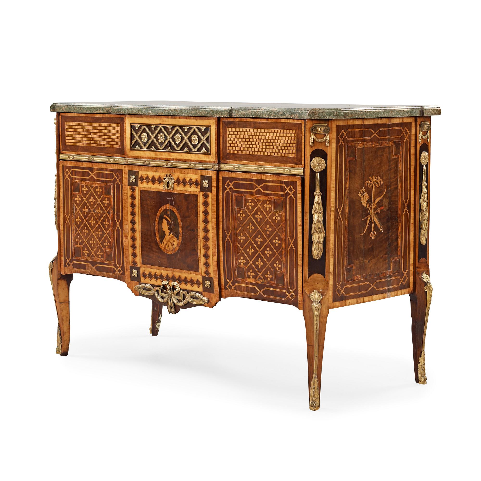 A Gustavian late 18th century commode attributed to Nils Petter Stenström, master 1781.