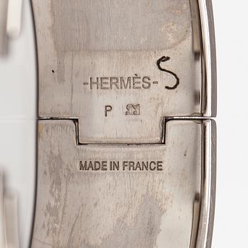 Hermès, Armband "H click", metall och emalj. Märkt Hermès, P, S, Made in France.