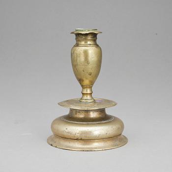 LJUSSTAKE, mässing, barock, 1700-tal.