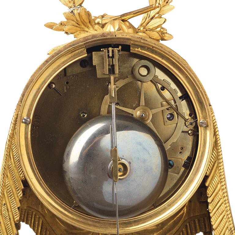 A French Empire Claude Galle mantel clock, beginning of the 1800's.