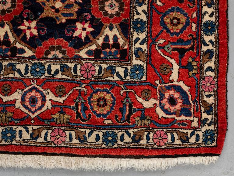 A rug, semi-antique/old, Veramin, ca 213 x 146 cm.