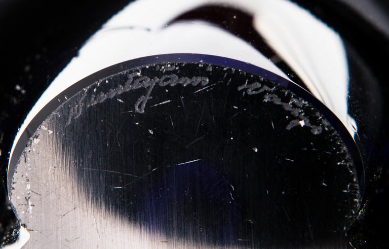 KAJ FRANCK, five 'Usva' glass vases, signed K. Franck, Nuutajärvi Notsjö 1950-60:s.