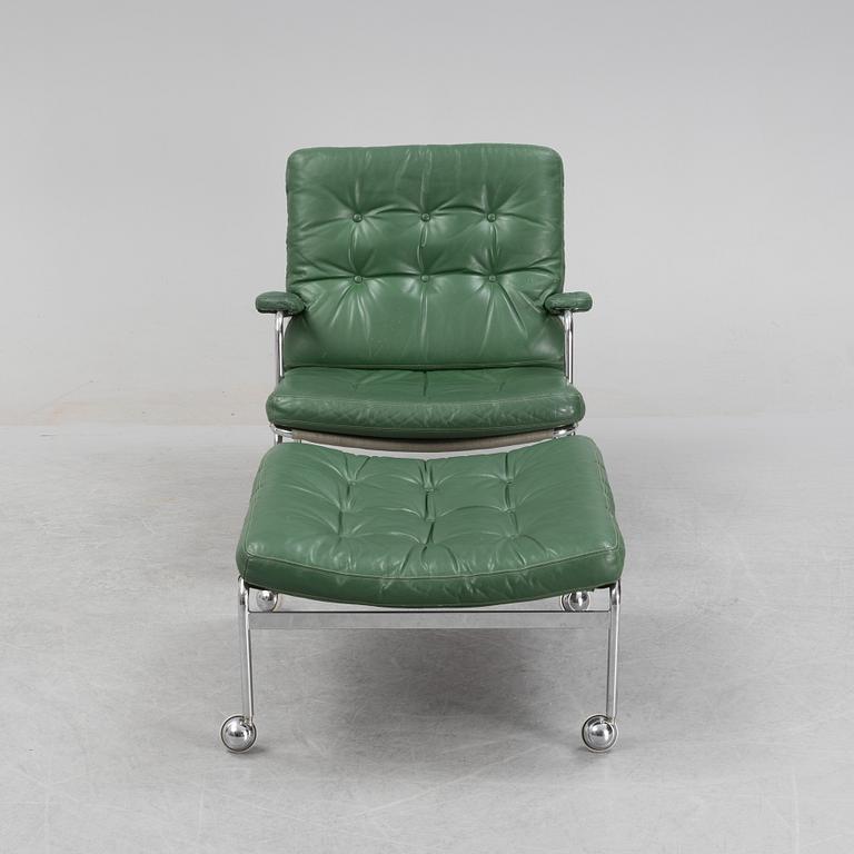 Bruno Mathsson, fåtölj med fotpall, "Karin", Dux.