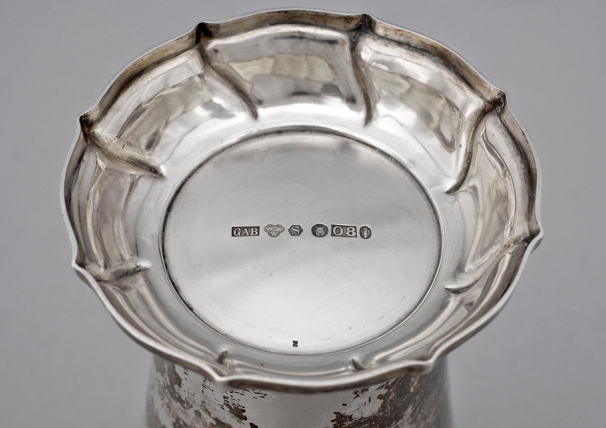 BÄGARE, silver, GAB, Stockholm 1940. Vikt ca 585 g.