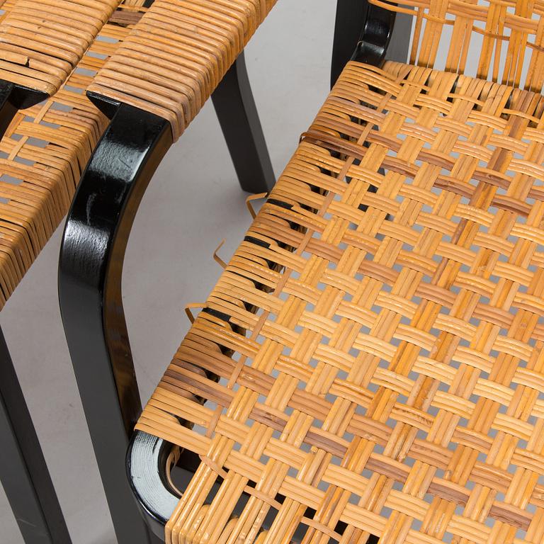 Alvar Aalto, nojatuoleja, 6 kpl, malli 45, Artek 1970-luku.