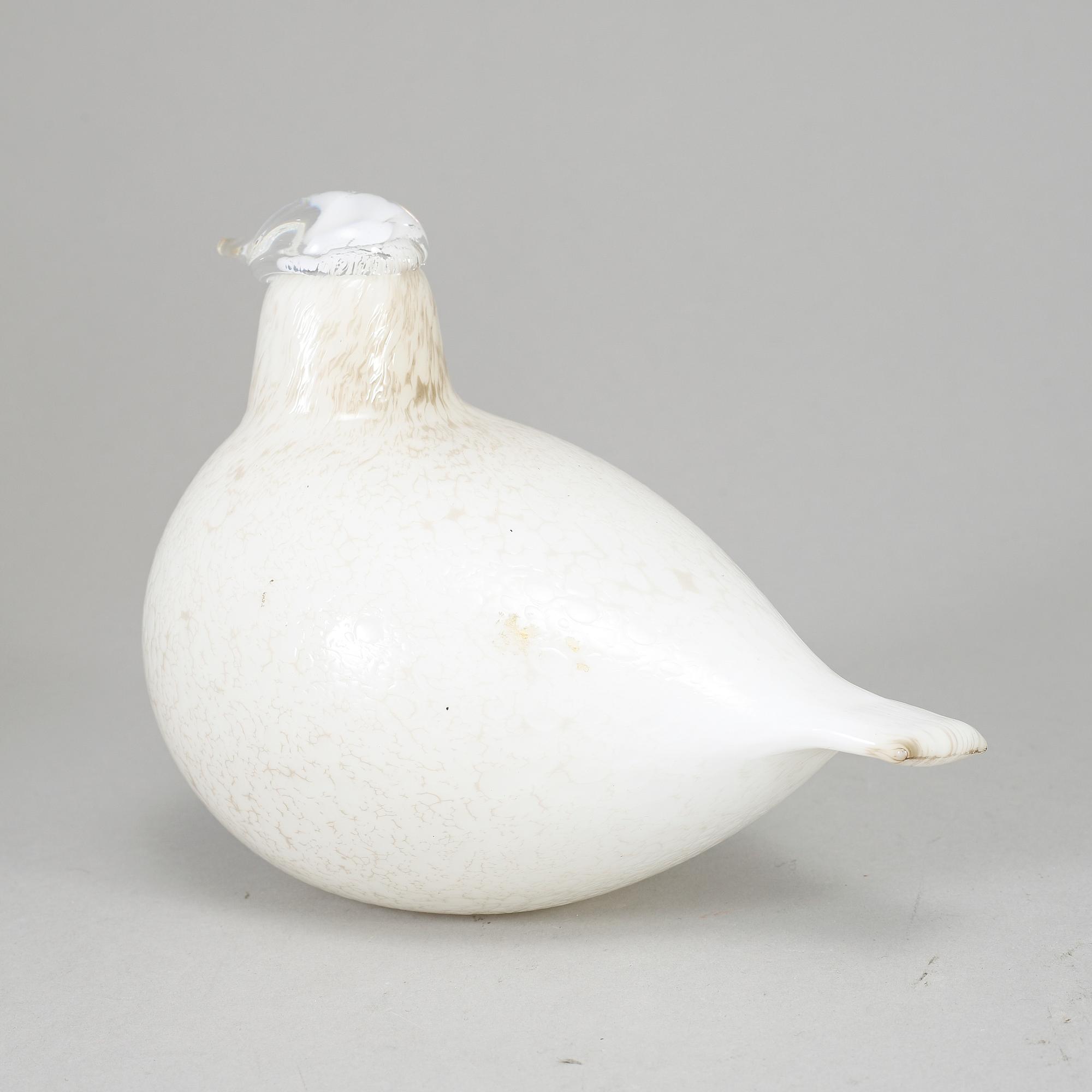 OIVA TOIKKA, glasfågel, "Riekko", Pro Arte, Iittala Nuutajärvi Notsjö, Finland.