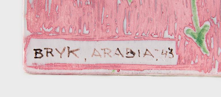 Rut Bryk, a relief signed Bryk Arabia -43.