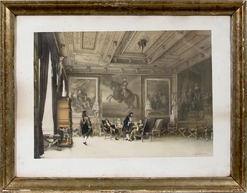 CARL JOHAN BILLMARK, litografiska tryck, 2 st, 1800-talets mitt.